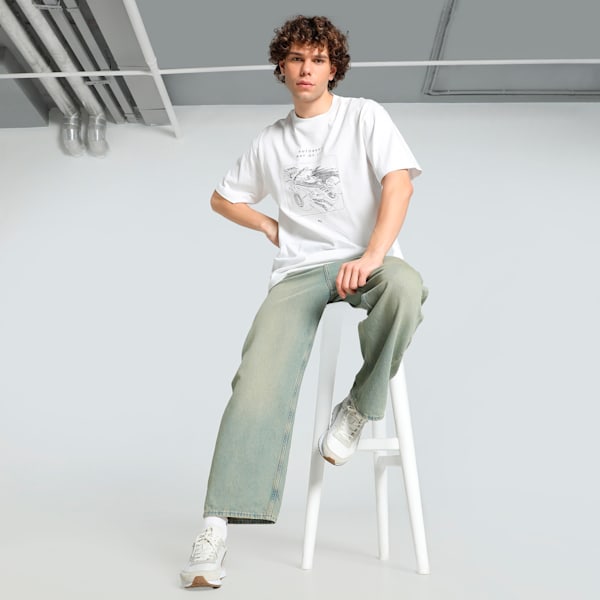 GRAPHICS "Autobahn" Men's Relaxed Fit Tee, PUMA White, extralarge-IND